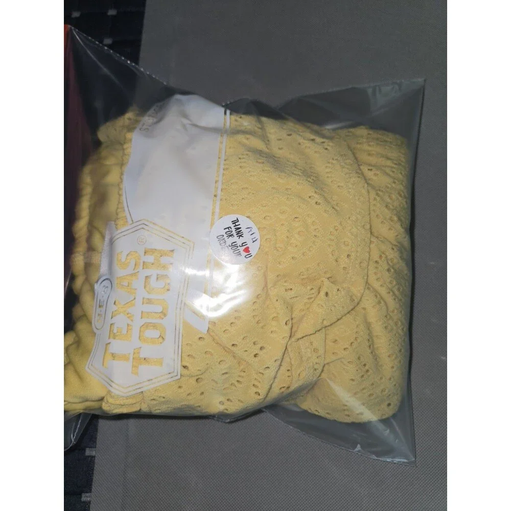 Women's London Times Yellow Ruffle Shoulder Dress Size 6 Summer Casual